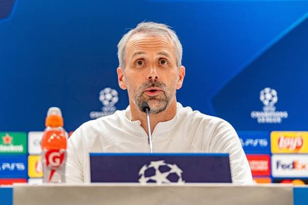 Marco Rose RB Leipzig, Head Coach Final training Real Madrid before Real Madrid vs RB Leipzig, Football, UEFA Champions League, Round of 16, 05 03 2024 Final training Real Madrid before Real Madrid vs RB Leipzig, Football, UEFA Champions League, Round of 16, 05 03 2024 Madrid Copyright: xEibner-Pressefoto BahhoxKarax EP_BKA