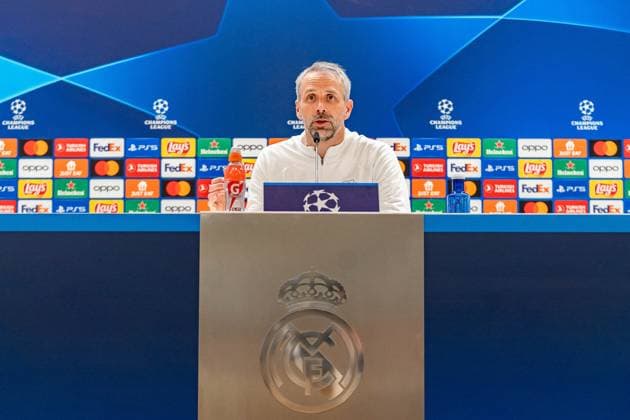 Marco Rose RB Leipzig, Head Coach Final training Real Madrid before Real Madrid vs RB Leipzig, Football, UEFA Champions League, Round of 16, 05 03 2024 Final training Real Madrid before Real Madrid vs RB Leipzig, Football, UEFA Champions League, Round of 16, 05 03 2024 Madrid Copyright: xEibner-Pressefoto BahhoxKarax EP_BKA