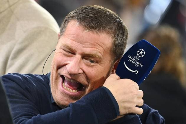 Max EBERL Chief Sports Officer FC Bayern Muenchen , laughing,smiling,laughing,optimistic,good-humored, single picture,cropped single motif,portrait,portrait,portrait football Champions League eighth final FC Bayern Muenchen Lazio Rome on 05 03 2024, A L L I A N Z A R E N A