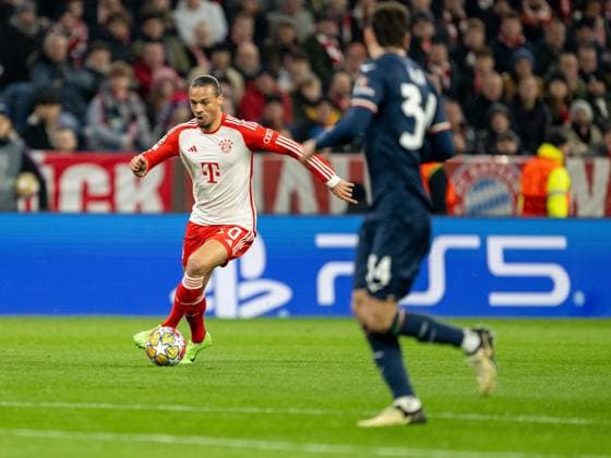 Leroy Sane FC Bayern Muenchen, 10 , Mario Gila Lazio Rome, 34 , GER, FC Bayern Muenchen FCB vs Lazio Rome SSL , Football, UEFA Champions League, Round of 16 second leg, 2023 2024 season, 05 03 2024, DFB DFL regulations prohibit any use of photographs as image sequences and or quasi video , GER, FC Bayern Muenchen FCB vs Lazio Rome SSL , Football, UEFA Champions League, Round of 16 second leg, 2023 2024 season, 05 03 2024 Muenchen Copyright: xEibner-Pressefoto SaschaxWaltherx EP_EER