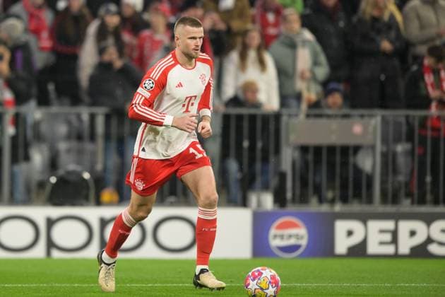 Soccer, UEFA Champions League, 20240305, FC Bayern Munich SS Lazio Rome In the picture Eric DIER FC Bayern Munich, 15 dribbling ball portrait full body full figure Munich Allianz Arena Bayern Germany Copyright: Passion2Press MarkusxFischerx