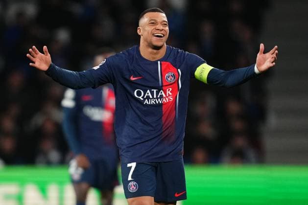 Sport Bilder des Tages ESP: Real Sociedad v Paris Saint Germain. UEFA Champions League match, Round of 16 Kilian Mbappe of Paris Saint-Germain during the UEFA Champions League match, Round of 16, 2nd leg, between Real Sociedad and Paris Saint Germain PSG played at Reale Arena Stadium on March 5, 2024 in San Sebastian, Spain. kpng Copyright: xBaguxBlancox xPRESSINPHOTOx PS_240305_022