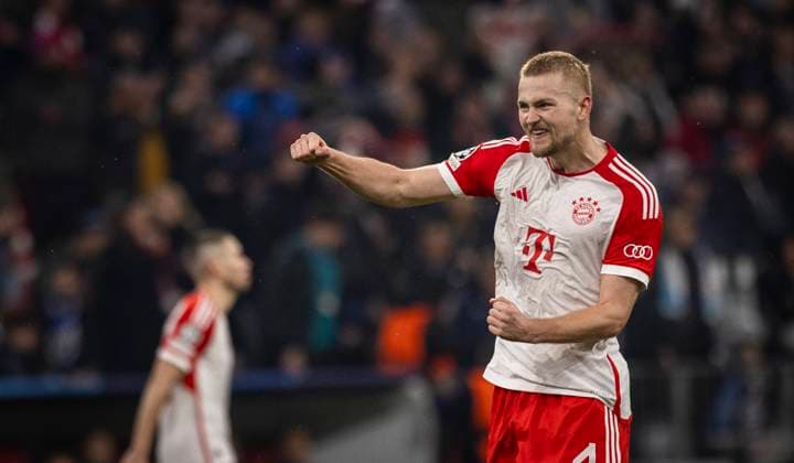 Munic Germany 05th Mar 2024 Goal celebration Matthijs de Ligt Muenchen FC Bayern München Lazio Rom 05 03 2024