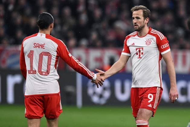Db Monaco di Baviera (Germania) 05 03 2024 - Champions League Bayern Monaco-Lazio foto Daniele Buffa Image nella foto: Harry Kane-Leroy Sane 