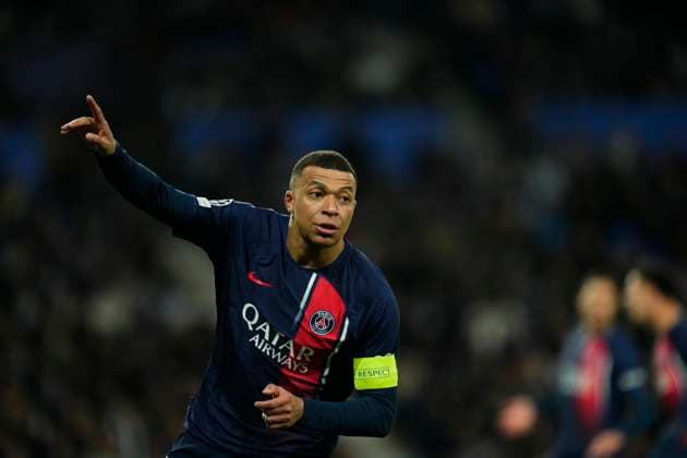 Real Sociedad v Paris Saint-Germain: Round of 16 Second Leg - UEFA Champions League 2023 24 Kylian Mbappe Centre-Forward of PSG and France celebrates after scoring his sides second goal during the UEFA Champions League 2023 24 round of 16 second leg match between Real Sociedad and Paris Saint-Germain at Reale Arena on March 5, 2024 in San Sebastian, Spain. San Sebastian Spain  Copyright: xJosexBretonx originalFilename:breton-realsoci240305_npgQo.jpg