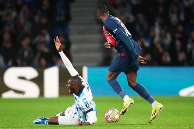 ESP: Real Sociedad v Paris Saint Germain. UEFA Champions League match, Round of 16 Ousmane Dembele of Paris Saint-Germain and Hamari Traore of Real Sociedad during the UEFA Champions League match, Round of 16, 2nd leg, between Real Sociedad and Paris Saint Germain PSG played at Reale Arena Stadium on March 5, 2024 in San Sebastian, Spain. kpng Copyright: xBaguxBlancox xPRESSINPHOTOx PS_240305_038