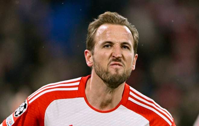 GOAL to 3 0 Harry Kane FC Bayern Muenchen FCB 09 Goal celebration FC Bayern Muenchen FCB vs Lazio Rome Round of 16 second leg 05 03 2024 DFL REGULATIONS PROHIBIT ANY USE OF PHOTOGRAPHS AS IMAGE SEQUENCES AND OR QUASI VIDEO FC Bayern Muenchen FCB vs Lazio Rome
