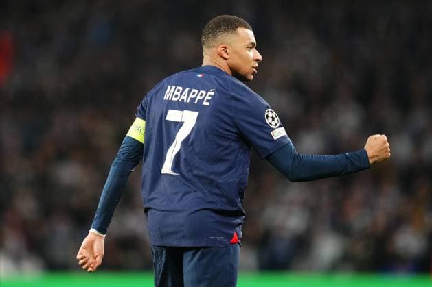 ESP: Real Sociedad v Paris Saint Germain. UEFA Champions League match, Round of 16 Kilian Mbappe of Paris Saint-Germain celebrates the 0-2 during the UEFA Champions League match, Round of 16, 2nd leg, between Real Sociedad and Paris Saint Germain PSG played at Reale Arena Stadium on March 5, 2024 in San Sebastian, Spain. kpng Copyright: xBaguxBlancox xPRESSINPHOTOx PS_240305_040