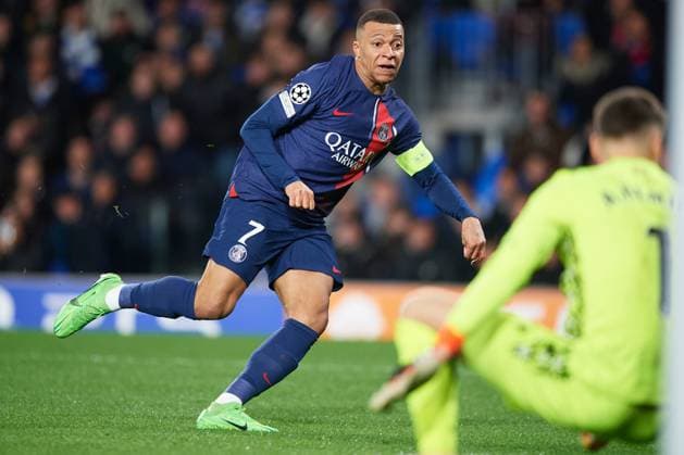 Kylian Mbappe of Paris Saint Germain during the UEFA Champions League match between Real Sociedad v Paris Saint Germain at Reale Arena on March 5, 2024 in San Sebastian (Photo by: LGM) FOOTBALL : Real Sociedad vs Paris Saint Germain - UEFA Ligue des Champions - 05 03 2024 LGM Panoramic 