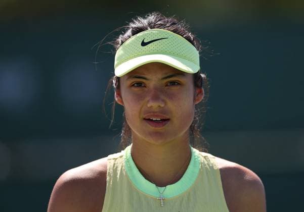 Emma Raducanu of GBR in action during practice BNP Paribas Open, Tennis, Qualifying, Indian Wells Tennis Garden, California, USA - 05 Mar 2024  Copyright: xEllaxLing Shutterstockx 14374801p