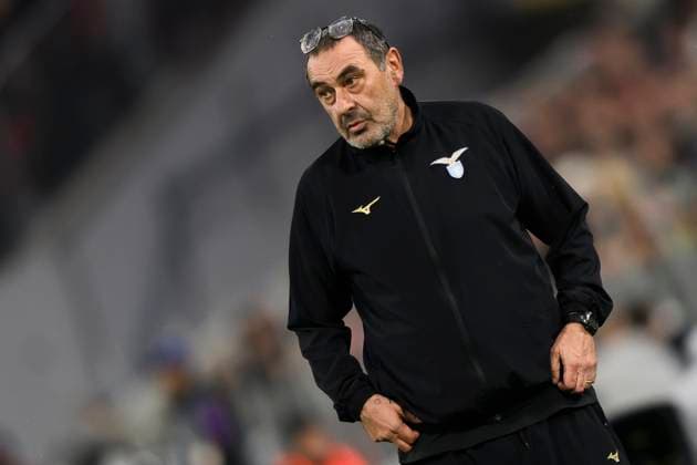 FC Bayern Munich v SS Lazio - UEFA Champions League Maurizio Sarri, head coach of SS Lazio, looks on during the UEFA Champions League round of 16 second leg football match between FC Bayern Munich and SS Lazio. Munich Germany Copyright: xNicolòxCampox
