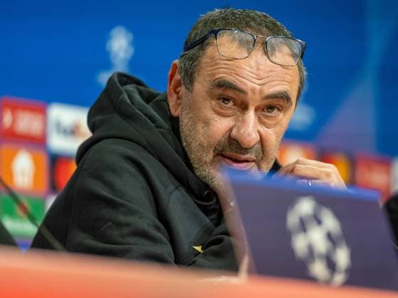 Maurizio Sarri Lazio Rome, Head Coach , Press conference, GER, FC Bayern Muenchen FCB vs Lazio Rome SSL , Football, UEFA Champions League, Round of 16 second leg, 2023 2024 season, 05 03 2024, DFB DFL regulations prohibit any use of photographs as image sequences and or quasi video , GER, FC Bayern Muenchen FCB vs Lazio Rome SSL , Football, UEFA Champions League, Round of 16 second leg, 2023 2024 season, 05 03 2024 Muenchen Copyright: xEibner-Pressefoto SaschaxWaltherx EP_EER