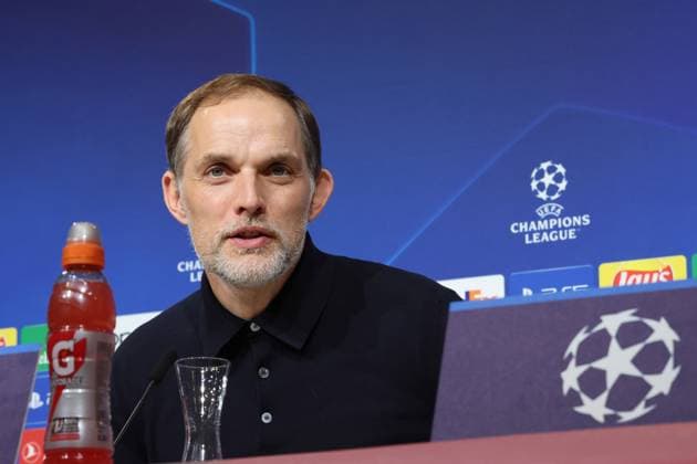 Coach Thomas Tuchel FCB Portraet, Portrait, Press conference, Football UEFA Champions League FC Bayern Muenchen Societa Sportiva Lazio, S S Lazio Rome Allianz Arena 05 03 2025 PHOTO Mladen Lackovic LakoPress