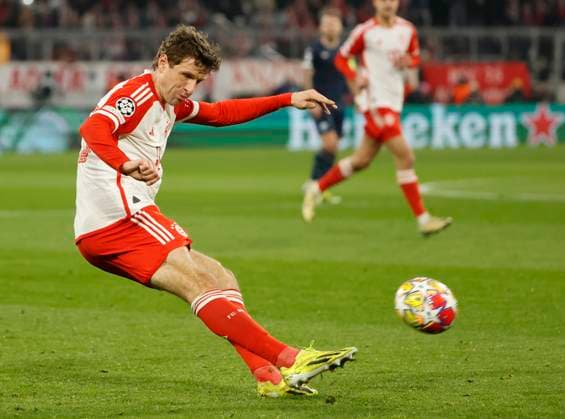05 03 2024, Champions League, FC Bayern Muenchen vs Lazio Rome, Allianz Arena Muenchen, in the picture Thomas Mueller FC Bayern Muenchen