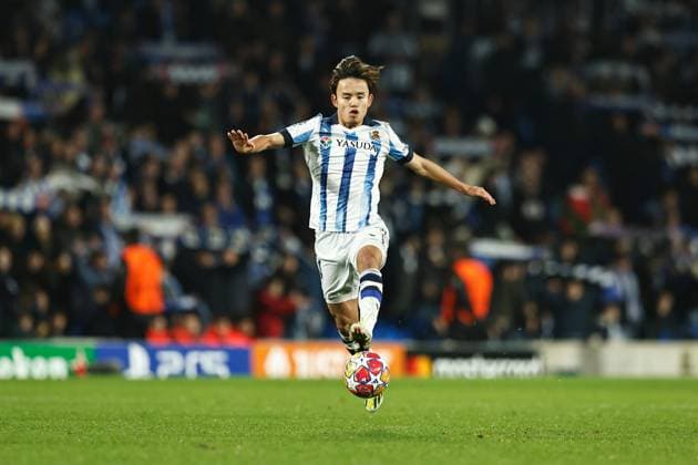 Takefusa Kubo (Sociedad), MARCH 5, 2024 - Football Soccer : UEFA Champions League Round of 16 2nd leg match between Real Sociedad 1-2 Paris Saint-Germain at the Reale Arena in San Sebastian, Spain. Noxthirdxpartyxsales  (246335205)