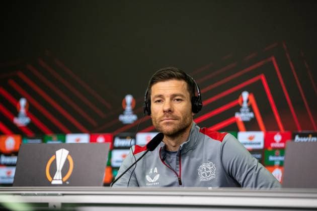 Bayer 04 Leverkusen Press Conference 06 03 2024 Xabi Alonso Coach Bayer 04 Leverkusen Bayer 04 Leverkusen Press Conference 06 03 2024 Copyright: xBEAUTIFULxSPORTS Buriakovx