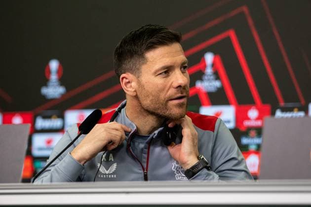 Bayer 04 Leverkusen Press Conference 06 03 2024 Xabi Alonso Coach Bayer 04 Leverkusen Bayer 04 Leverkusen Press Conference 06 03 2024 Copyright: xBEAUTIFULxSPORTS Buriakovx