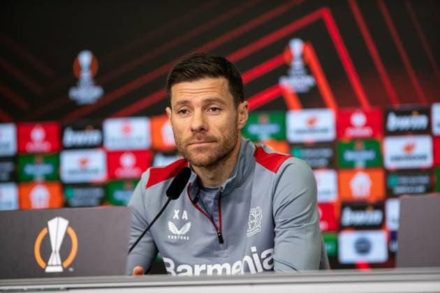 Bayer 04 Leverkusen Press Conference 06 03 2024 Xabi Alonso Coach Bayer 04 Leverkusen Bayer 04 Leverkusen Press Conference 06 03 2024 Copyright: xBEAUTIFULxSPORTS Buriakovx
