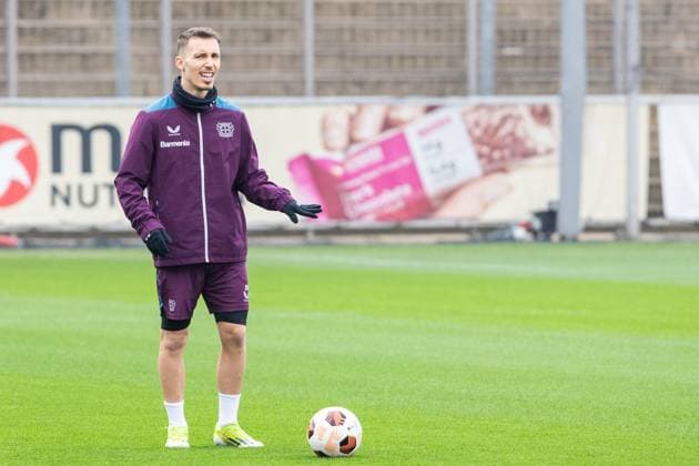 Bayer 04 Leverkusen Training 06 03 2024 Alejandro Grimaldo Bayer 04 Leverkusen, 20 Bayer 04 Leverkusen Training 06 03 2024 Copyright: xBEAUTIFULxSPORTS Buriakovx