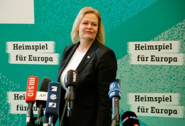 Federal Minister of the Interior Nancy Faeser, Germany, Berlin, 100-day countdown event to UEFA EURO 2024