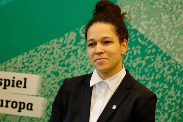 Tournament ambassador Celia äaöic, Germany, Berlin, 100-day countdown event to UEFA EURO 2024