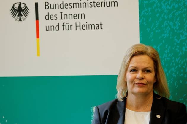 Federal Minister of the Interior Nancy Faeser, Germany, Berlin, 100-day countdown event to UEFA EURO 2024