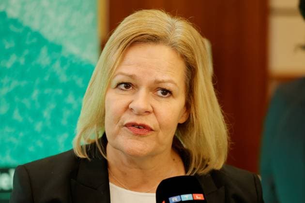 Federal Minister of the Interior Nancy Faeser, Germany, Berlin, 100-day countdown event to UEFA EURO 2024