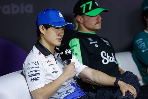 TSUNODA Yuki (jap), Visa Cash App RB F1 Team VCARB 01, portrait, press conference, PK, Pressekonferenz during the Formula 1 STC Saudi Arabian Grand Prix 2024, 2nd round of the 2024 Formula One World Championship, WM, Weltmeisterschaft from March 7 to 9, 2024 on the Jeddah Corniche Circuit, in Jeddah, Saudi Arabia - F1 - SAUDI ARABIAN GRAND PRIX 2024 DPPI Panoramic  240306_R02_SAUDI__LF_9685