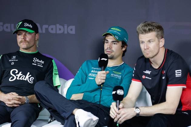 STROLL Lance (can), Aston Martin F1 Team AMR24, portrait, press conference, PK, Pressekonferenz during the Formula 1 STC Saudi Arabian Grand Prix 2024, 2nd round of the 2024 Formula One World Championship, WM, Weltmeisterschaft from March 7 to 9, 2024 on the Jeddah Corniche Circuit, in Jeddah, Saudi Arabia - F1 - SAUDI ARABIAN GRAND PRIX 2024 DPPI Panoramic  240306_R02_SAUDI__LF_9725