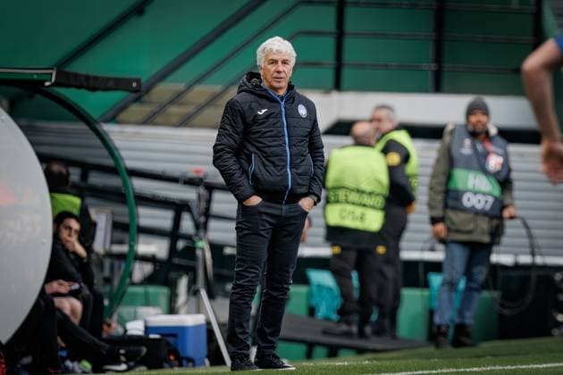 Gian Piero Gasperini during UEFA Europa League 23 24 game between Sporting CP e Atalanta BC at Estadio Jose Alvalade, Lisbon, Portugal. (Maciej Rogowski) Lisbon Estadio Jose Alvalade Portugal Copyright: xMaciejxRogowskix scpabc-12