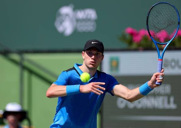 Jack Draper of Great Britain in action BNP Paribas Open, Tennis, Day 1, Indian Wells Tennis Garden, California, USA - 06 Mar 2024  Copyright: xEllaxLing Shutterstockx 14378714f