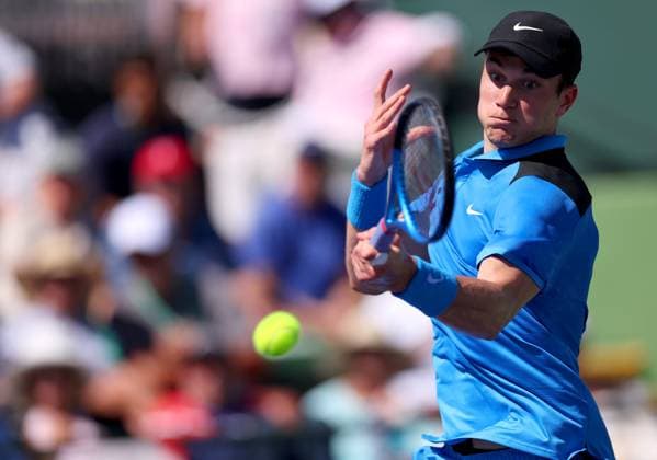Jack Draper of Great Britain in action BNP Paribas Open, Tennis, Day 1, Indian Wells Tennis Garden, California, USA - 06 Mar 2024  Copyright: xEllaxLing Shutterstockx 14378714d