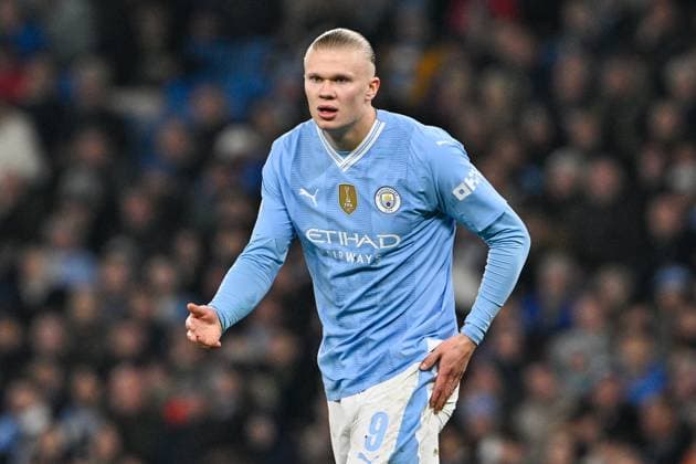 UEFA Champions League Manchester City v F.C. Copenhagen Erling Haaland of Manchester City during the UEFA Champions League match Manchester City vs F.C. Copenhagen at Etihad Stadium, Manchester, United Kingdom, 6th March 2024 (Photo by Cody Froggatt News Images) Copyright: xCodyxFroggatt NewsxImagesx