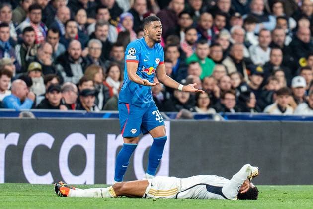 Benjamin Henrichs RB Leipzig, 39 Jude Bellingham Real Madrid, 5 Real Madrid vs RB Leipzig, Football, UEFA Champions League, Round of 16, 06 03 2024 Real Madrid vs RB Leipzig, Football, UEFA Champions League, Round of 16, 06 03 2024 Madrid Copyright: xEibner-Pressefoto BahhoxKarax EP_BKA