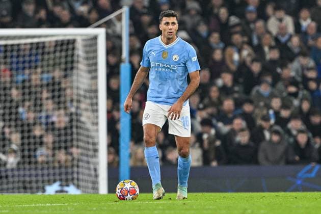 UEFA Champions League Manchester City v F.C. Copenhagen Rodri of Manchester City in action during the UEFA Champions League match Manchester City vs F.C. Copenhagen at Etihad Stadium, Manchester, United Kingdom, 6th March 2024 (Photo by Cody Froggatt News Images) Copyright: xCodyxFroggatt NewsxImagesx