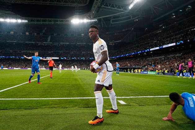 ESP: Real Madrid v RB Leipzig. UEFA Champions League match. Round of 16. Vinicius Jr of Real Madridduring the UEFA Champions League match, Round of 16, second leg, between Real Madrid and RB Leipzig played at Santiago Bernabeu Stadium on March 6, 2023 in Madrid Spain. kpng Copyright: xBaguxBlancox xPRESSINPHOTOx PS_240306_026