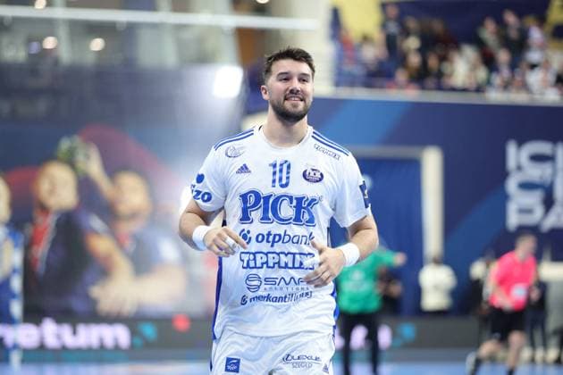Miguel Martins of OTP Bank - PICK Szeged during the game between Paris Saint-Germain HB and Pick Szeged at Stade Pierre de Coubertin on March 06, 2024 in Paris, France. (Photo by Kevin Domas Panoramic) HANDBALL : Paris Saint-Germain HB vs Pick Szeged - EHF Champions League - Tour principal - 06 03 2024 KevinDomas Panoramic 