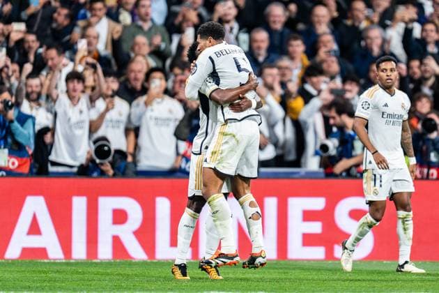 Goal for 1 0 by Vinicius Junior Real Madrid, 7 Toni Kroos Real Madrid, 8 Jude Bellingham Real Madrid, 5 Real Madrid vs RB Leipzig, Football, UEFA Champions League, Round of 16, 06 03 2024 Real Madrid vs RB Leipzig, Football, UEFA Champions League, Round of 16, 06 03 2024 Madrid Copyright: xEibner-Pressefoto BahhoxKarax EP_BKA