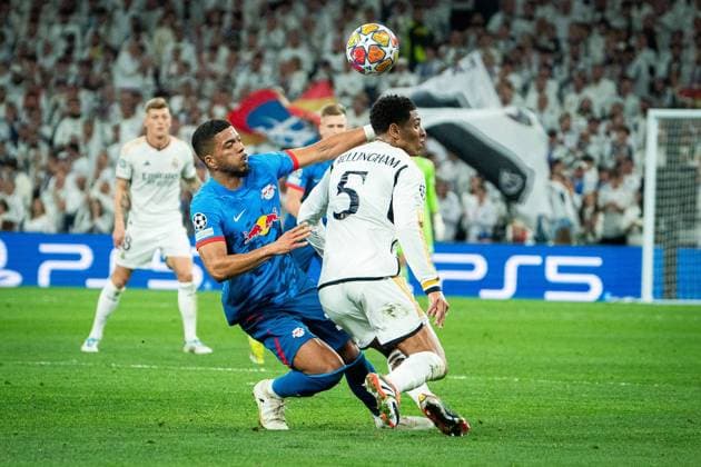 UEFA Champions League soccer match round of 16, second leg soccer match between Real Madrid and RB Leipzig at Bernabeu stadium in Madrid. 06 March 2024 Jude Bellingham 900 Cordon Press  900 CordonxPress LOF - UEFA Champions League Real Madrid vs RB Leipzig