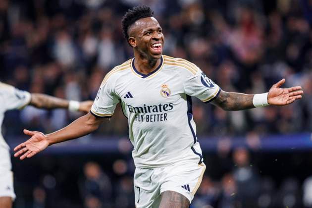 March 6, 2024, Madrid, Spain: Vinicius Junior of Real Madrid CF celebrates his goal during the Champions League match between Real Madrid and RB Leipzig at Santiago Bernabeu Stadium on March 6, 2024 in Madrid, Spain. Madrid Spain - ZUMAd159 20240306_zia_d159_037 Copyright: xMaxDexGraciaxJimenezx