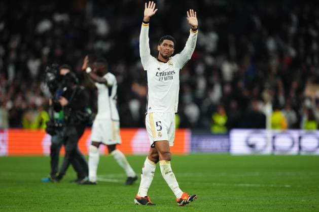 Jude Bellingham of Real Madrid Real Madrid v RB Leipzig. UEFA Champions League match. Round of 16.. Football, Santiago Bernabeu Stadium, Madrid, Spain - 6 March 2024 Editorial use only  Copyright: xBaguxBlanco PRESSINPHOTO Shutterstockx 14379559bh