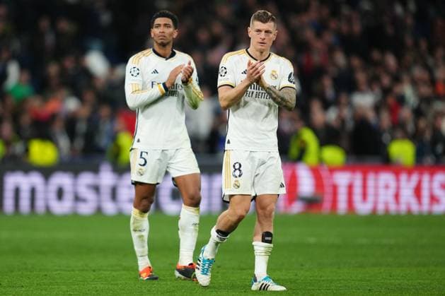 ESP: Real Madrid v RB Leipzig. UEFA Champions League match. Round of 16. Toni Kroos of Real Madridduring the UEFA Champions League match, Round of 16, second leg, between Real Madrid and RB Leipzig played at Santiago Bernabeu Stadium on March 6, 2023 in Madrid Spain. kpng Copyright: xBaguxBlancox xPRESSINPHOTOx PS_240306_067