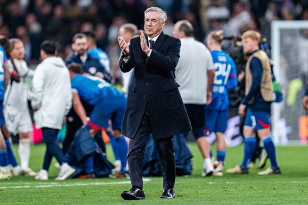 Carlo Ancelotti Real Madrid, Head Coach Real Madrid vs RB Leipzig, Football, UEFA Champions League, Round of 16, 06 03 2024 Real Madrid vs RB Leipzig, Football, UEFA Champions League, Round of 16, 06 03 2024 Madrid Copyright: xEibner-Pressefoto BahhoxKarax EP_BKA