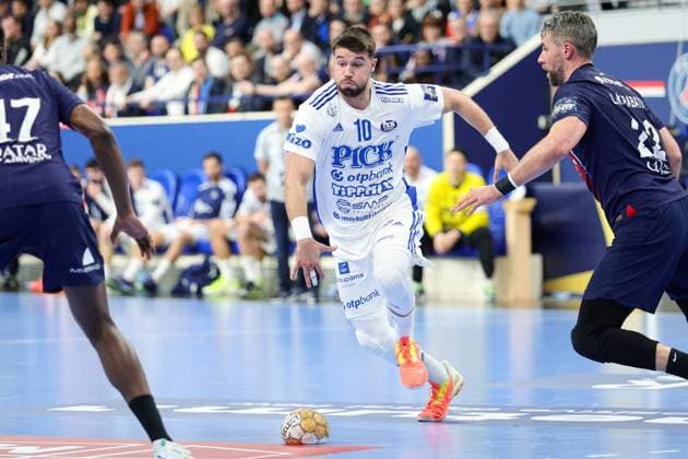 Miguel Martins of OTP Bank - PICK Szeged during the game between Paris Saint-Germain HB and Pick Szeged at Stade Pierre de Coubertin on March 06, 2024 in Paris, France. (Photo by Kevin Domas Panoramic) HANDBALL : Paris Saint-Germain HB vs Pick Szeged - EHF Champions League - Tour principal - 06 03 2024 KevinDomas Panoramic 
