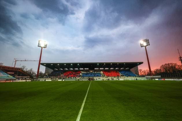 Grotenburg Krefeld Main Stand Grotenburg Krefeld Main Stand Football, NIederrheinpokal Quarterfinals Season 2023 2024 KFC Uerdingen Oberliga Niederrhein vs Rot Weiss Essen 3 Liga on March 6, 2024 at Grotenburg Stadion in Krefeld Nordrhein Westfalen Germany GER Final Score 1 3 in front of 8 205 spectators