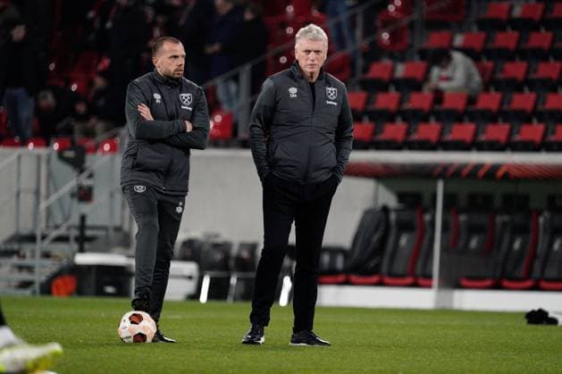 West Ham manager David Moyes supervises the warm up Freiburg v West Ham United, UEFA Europa League, Round of 16, First Leg, Football, Stade Europa-Park, Freiburg, Germany - 07 Mar 2024 EDITORIAL USE ONLY No use with unauthorised audio, video, data, fixture lists, club league logos or live services. Online in-match use limited to 120 images, no video emulation. No use in betting, games or single club league player publications. Copyright: xDavexWinter Shutterstockx 14373670s