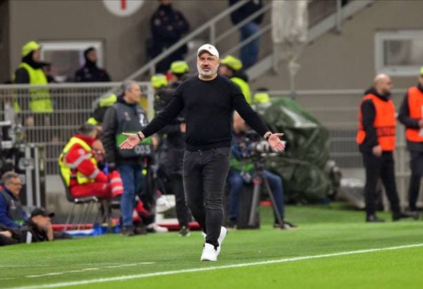 AC Milan v Slavia Prague, UEFA Europa League, Milano, Italy Milano, Italy. 07th, March 2024. Head coach Jindrich Trpisovsky of Slavia Prague seen during the UEFA Europa League match between AC Milan and Slavia Prague at San Siro in Milano. Milano Italy  Copyright: xGonzalesxPhoto TommasoxFimianox