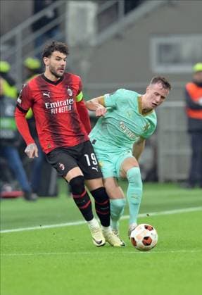 AC Milan v Slavia Prague, UEFA Europa League, Milano, Italy Milano, Italy. 07th, March 2024. Theo Hernandez (19) of AC Milan seen during the UEFA Europa League match between AC Milan and Slavia Prague at San Siro in Milano. Milano Italy  Copyright: xGonzalesxPhoto TommasoxFimianox