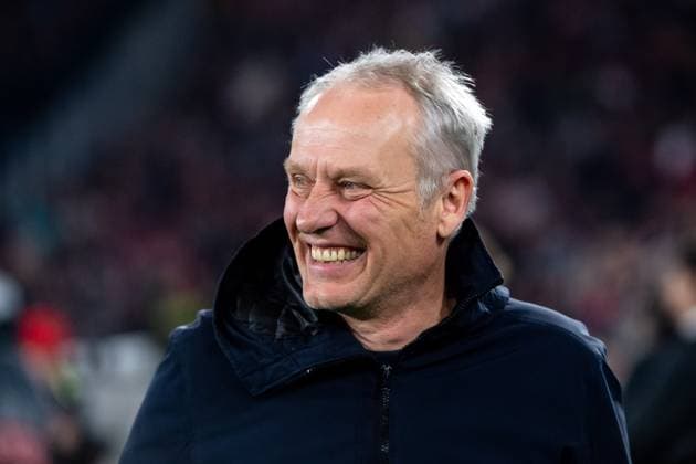 Christian Streich SC Freiburg, Coach , GER, SC Freiburg vs West Ham United, Football UEFA Europa League, Round of 16 first leg, 2023 2024 season, 07 03 2024 GER, SC Freiburg vs West Ham United, Football UEFA Europa League, Round of 16 first leg, 2023 2024 season, 07 03 2024 Freiburg Copyright: xEibner-Pressefoto Memmlerx EP_MMR