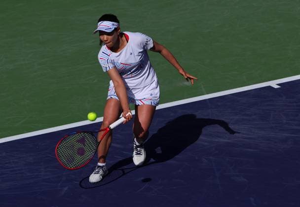 Nao Hibino of Japan in action BNP Paribas Open, Tennis, Day 2, Indian Wells Tennis Garden, California, USA - 07 Mar 2024  Copyright: xEllaxLing Shutterstockx 14380630ay